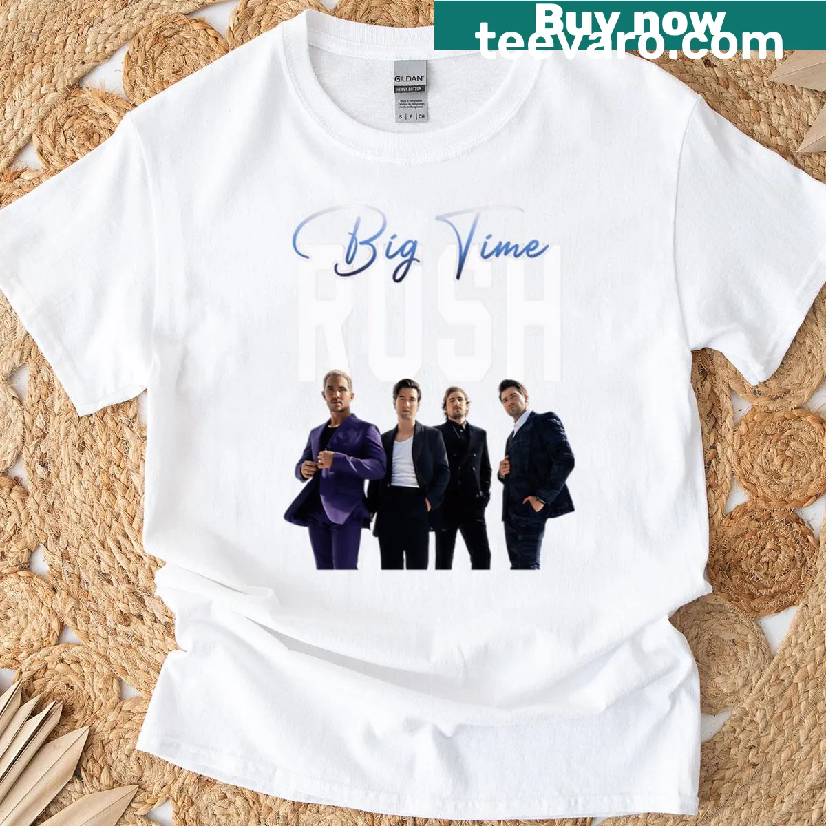 Vintage music band logo T-shirt with classic design — on a men's t-shirt