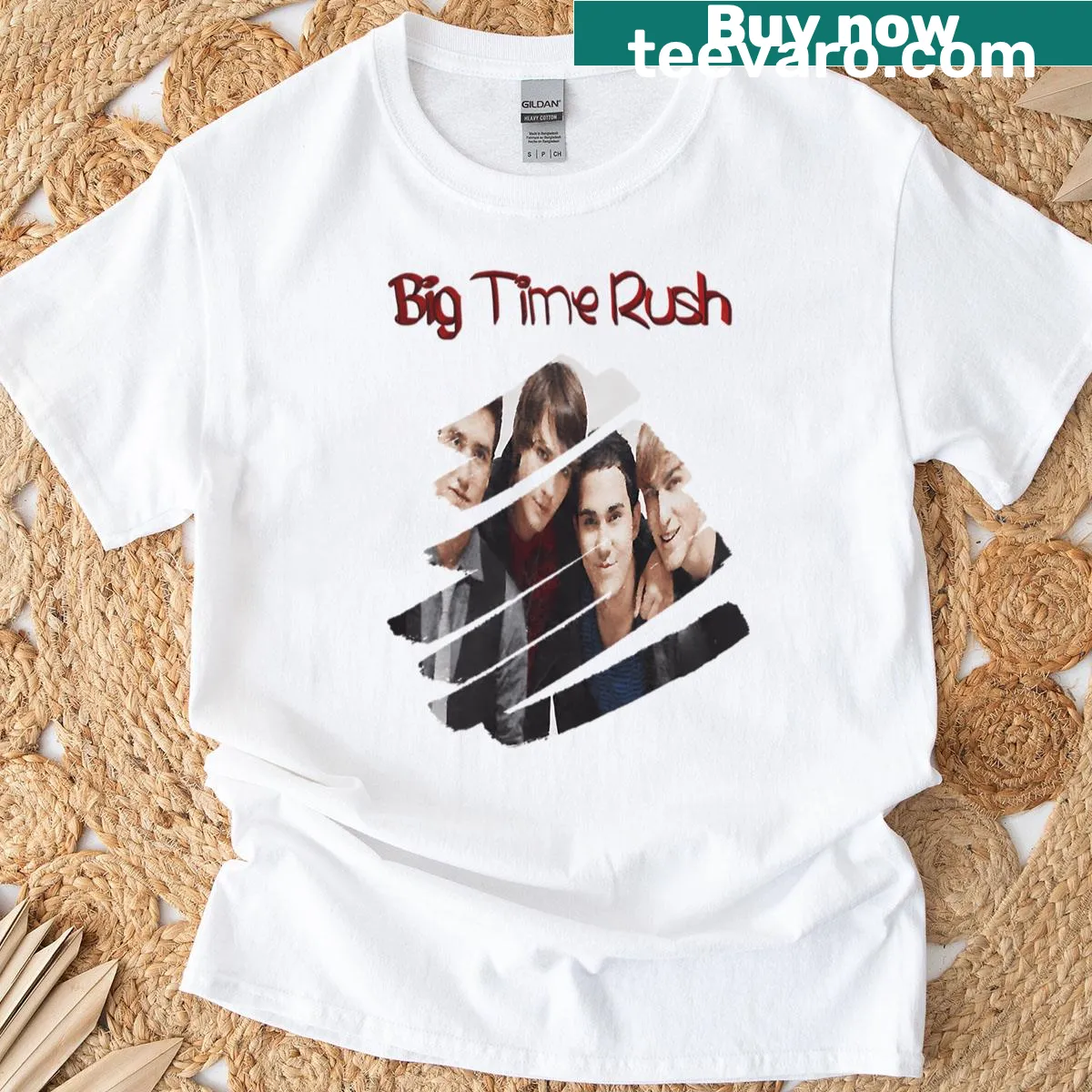 Vintage-style T-shirt featuring a band logo for music lovers — on a men's t-shirt