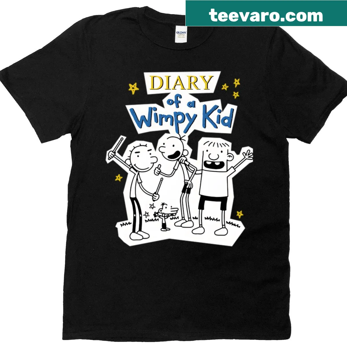 Funny cartoon logo design T-shirt for kids inspired by memes — on a men's t-shirt