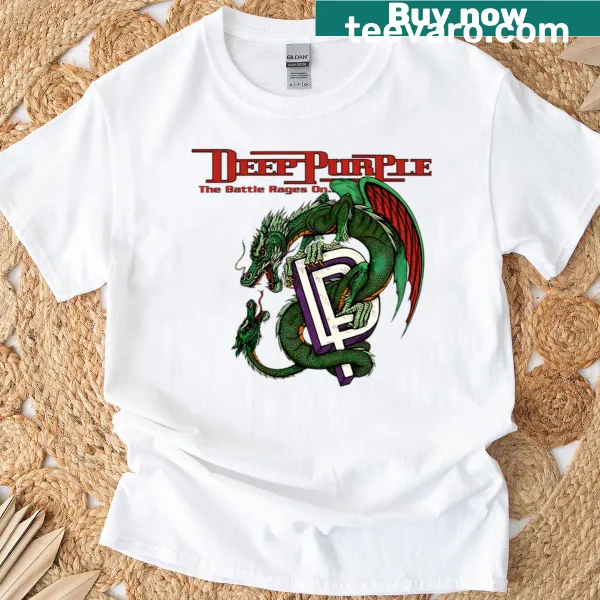 Vintage-style T-shirt featuring classic album logos