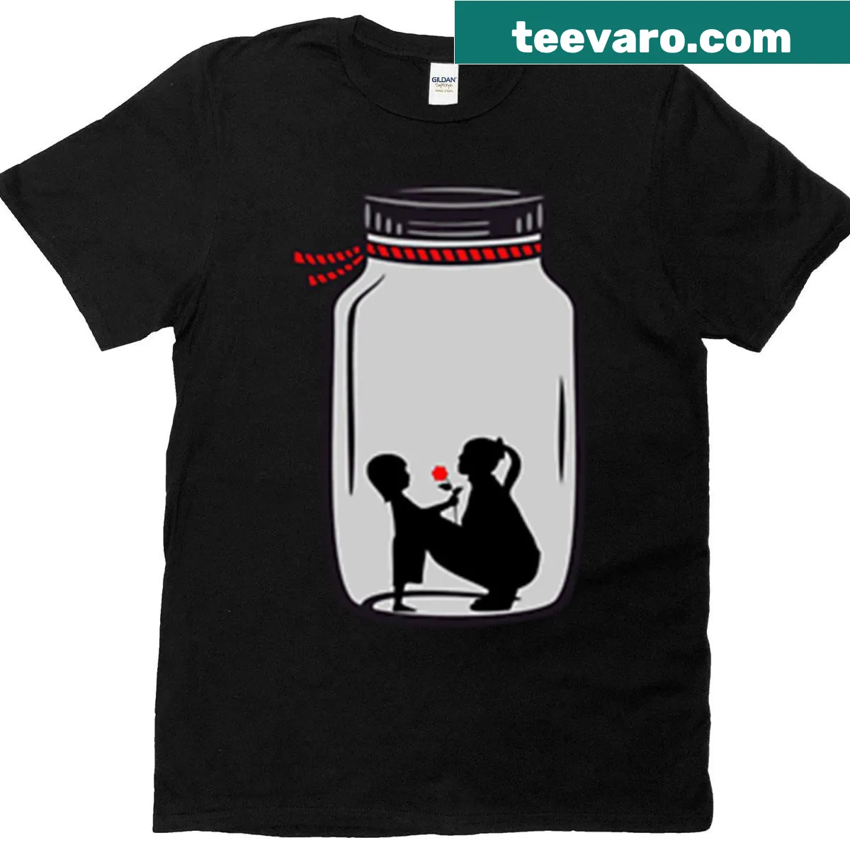 Heartwarming love-themed typography t-shirt — on a men's t-shirt