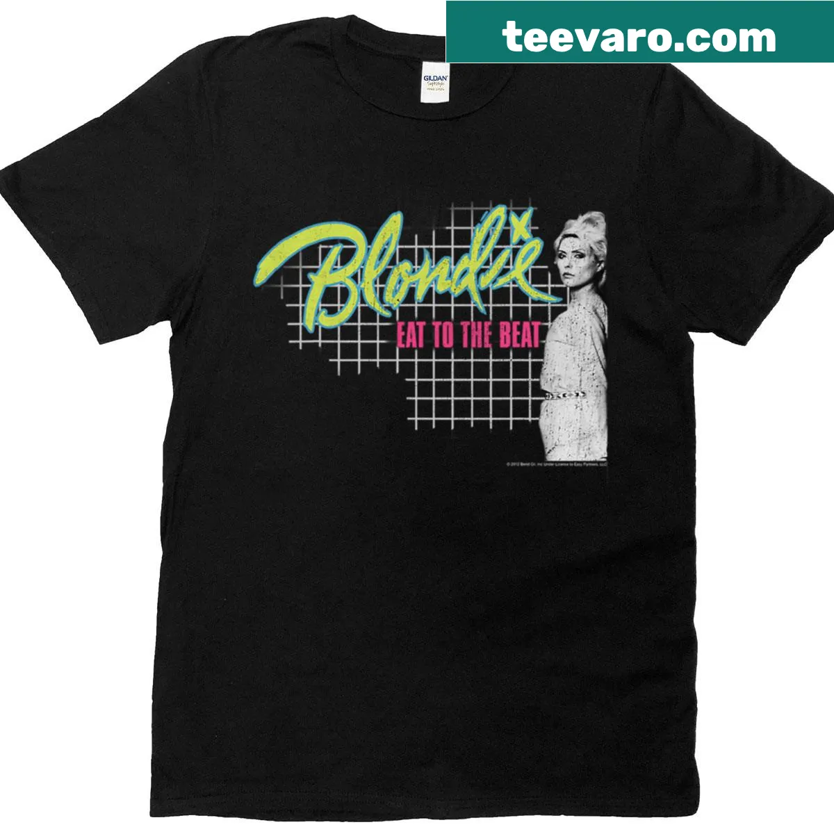 Vintage 80s rock band T-shirt with retro design — on a men's t-shirt