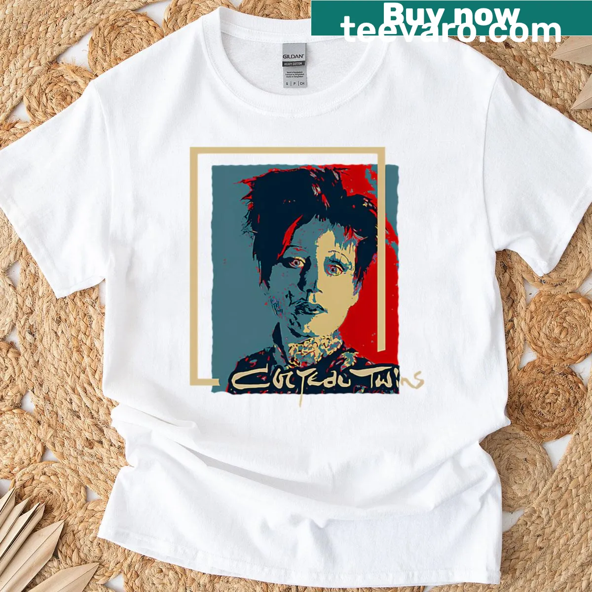 Whimsical rock tour band art design on a playful t-shirt — on a men's t-shirt
