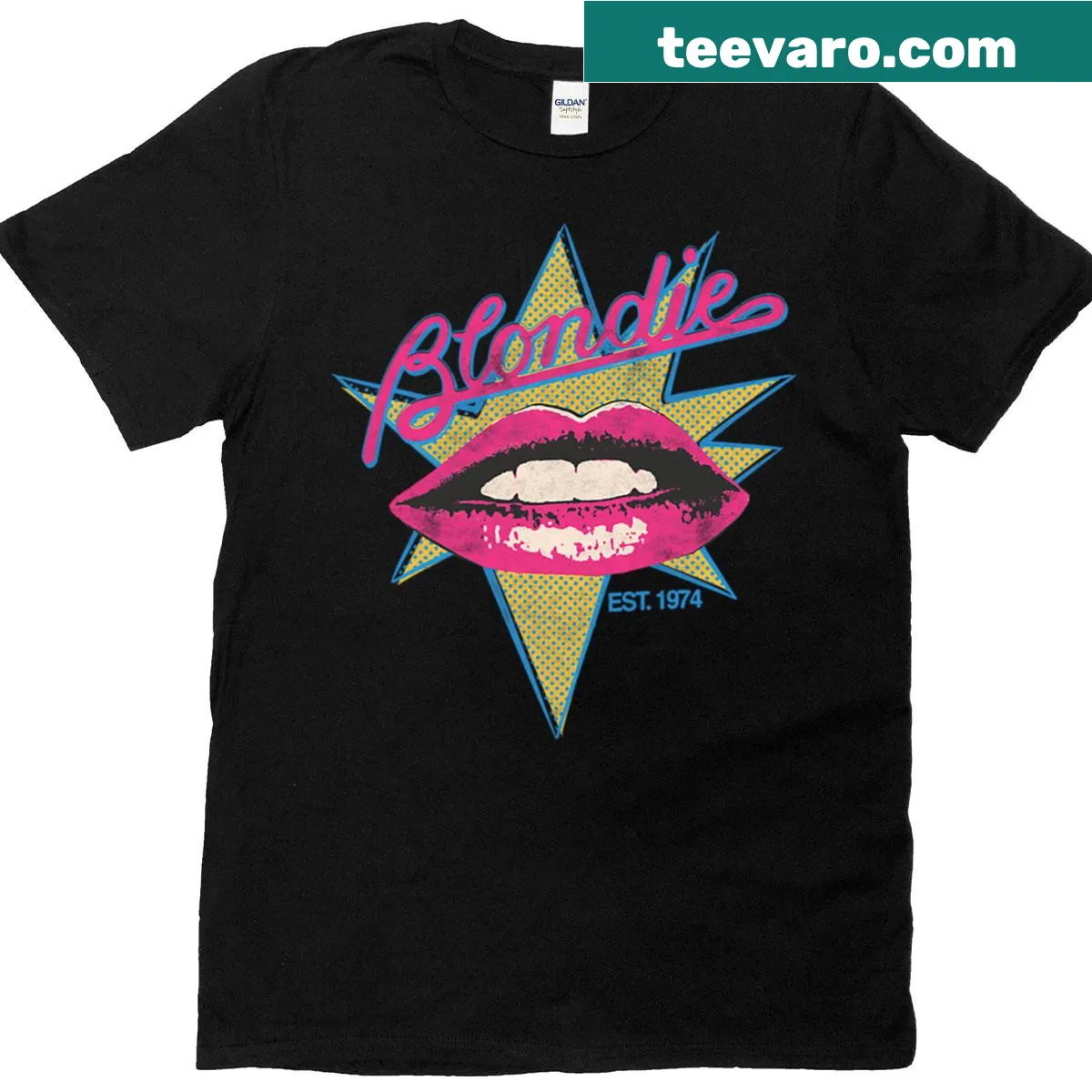 Vintage-style T-shirt celebrating 80s rock bands — on a men's t-shirt