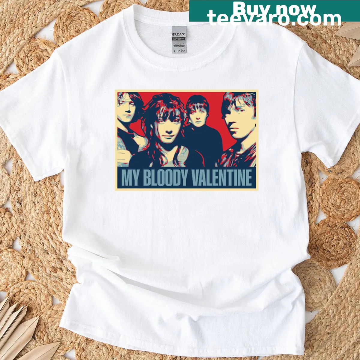 Design inspired by My Bloody Valentine band on a t-shirt — on a men's t-shirt