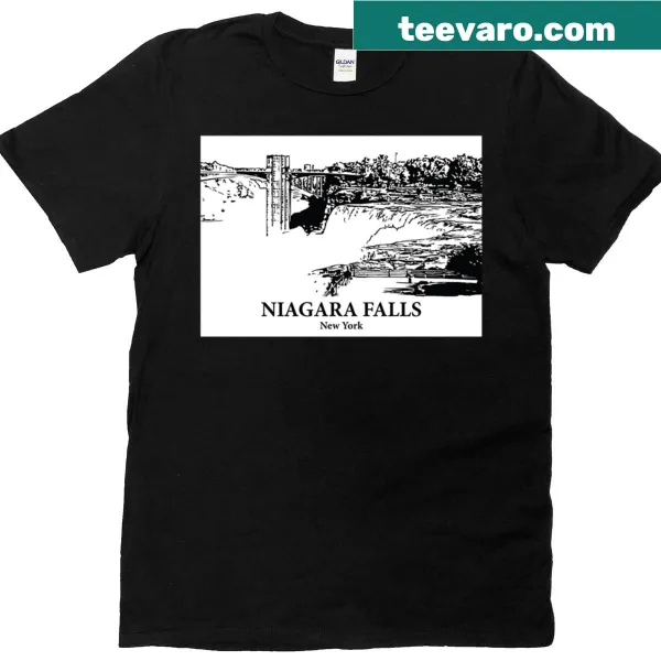 Typography t-shirt featuring Niagara Falls design