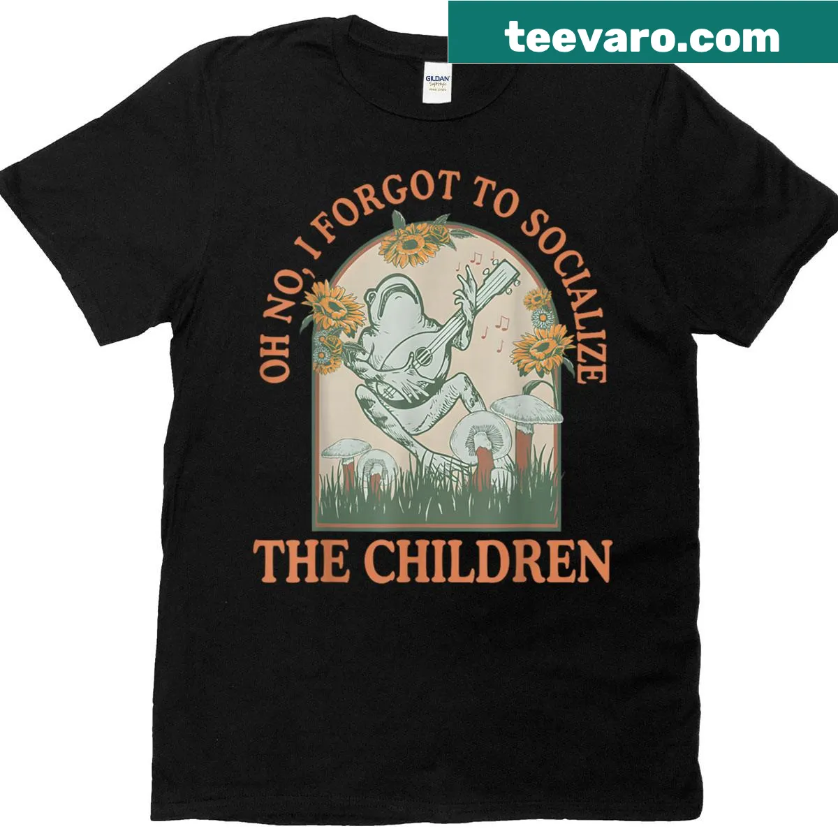 Funny homeschooling shirt with bold slogan about socializing children — on a men's t-shirt