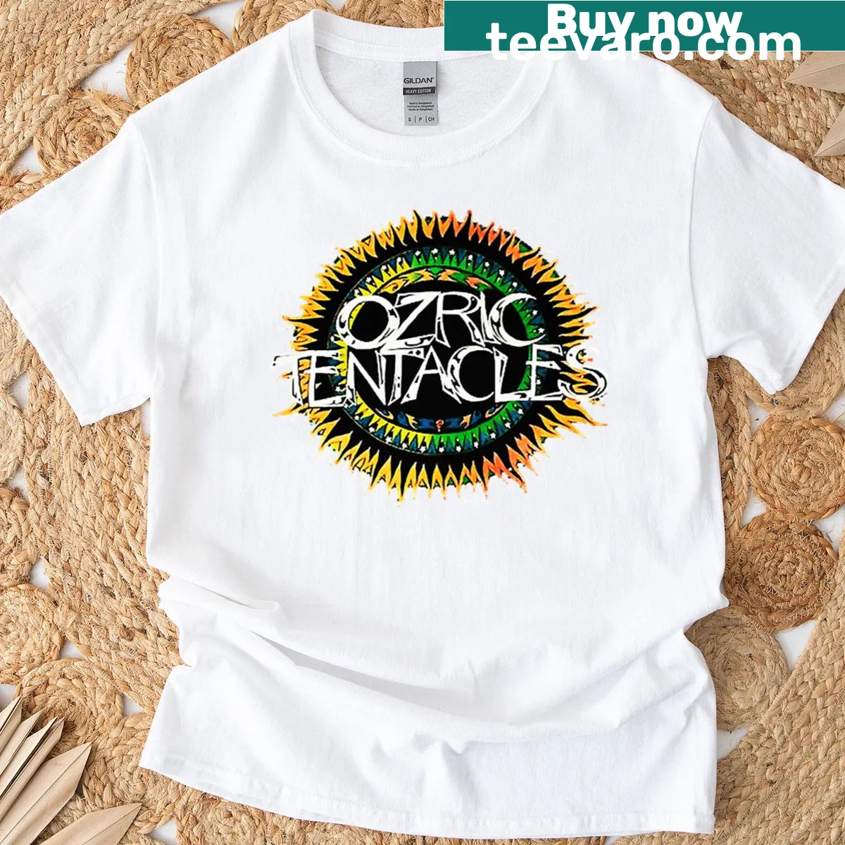 Cute ghost eating pumpkin t-shirt for kids — on a men's t-shirt