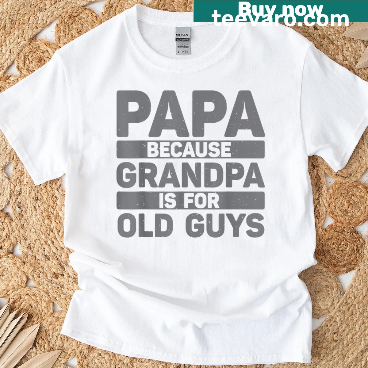 Heartfelt t-shirt for grandpas with sentimental graphic design — on a men's t-shirt