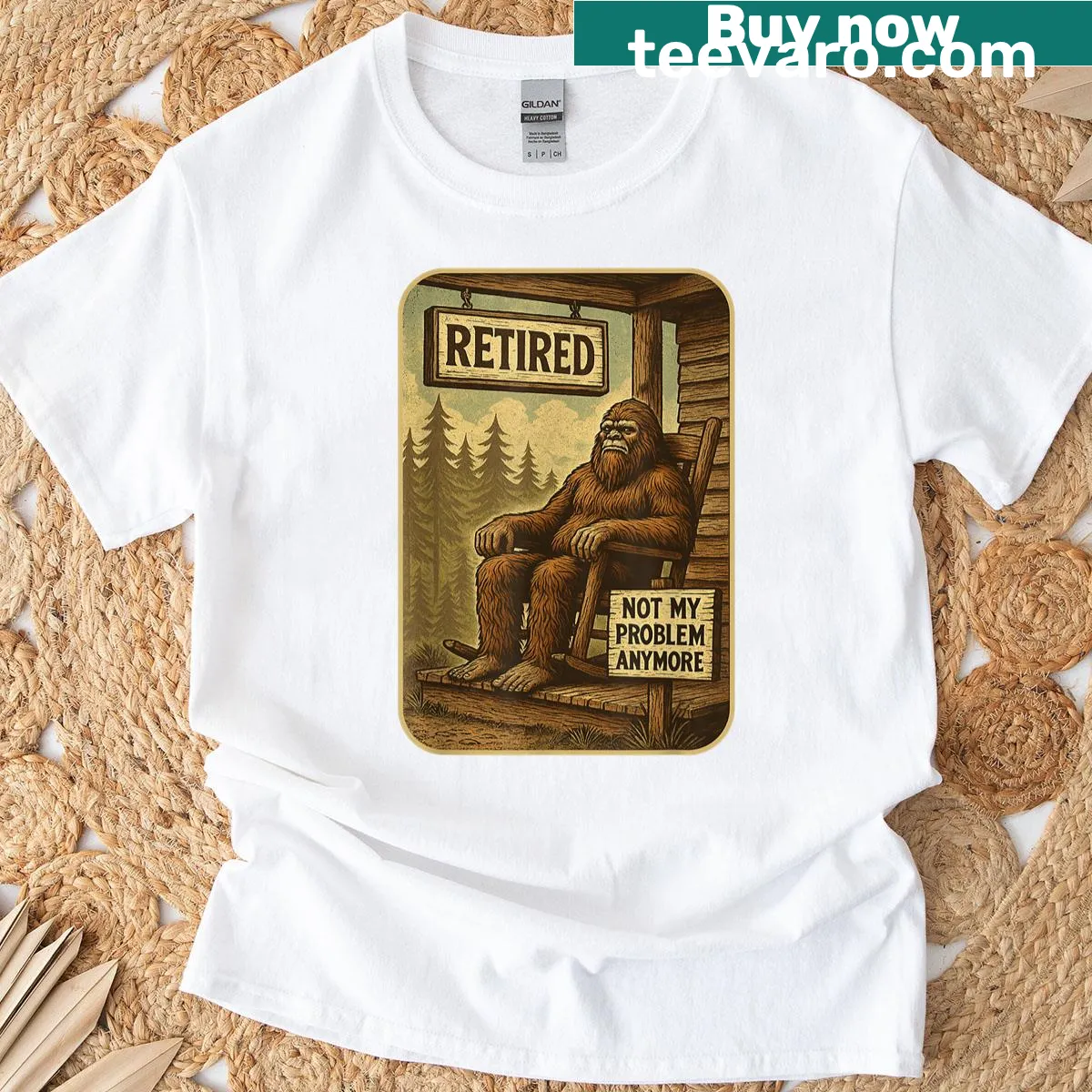 Bold typography T-shirt stating 'Retired' for men celebrating retirement — on a men's t-shirt