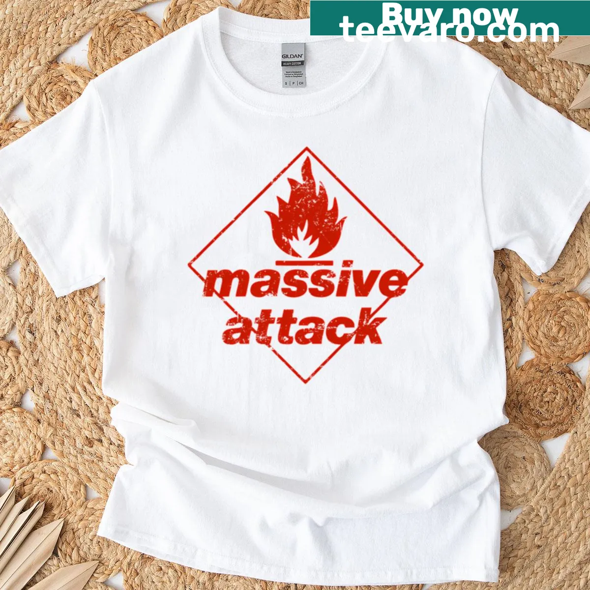 Retro 80s band t-shirt with vintage-inspired graphics — on a men's t-shirt