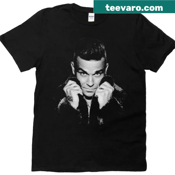 Robbie Williams T-shirt featuring bold typography of his name