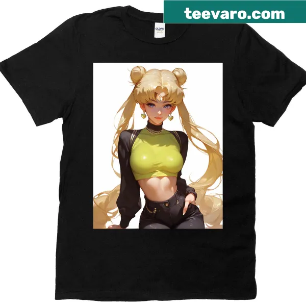 Sailor Moon themed T-shirt with nostalgic graphic