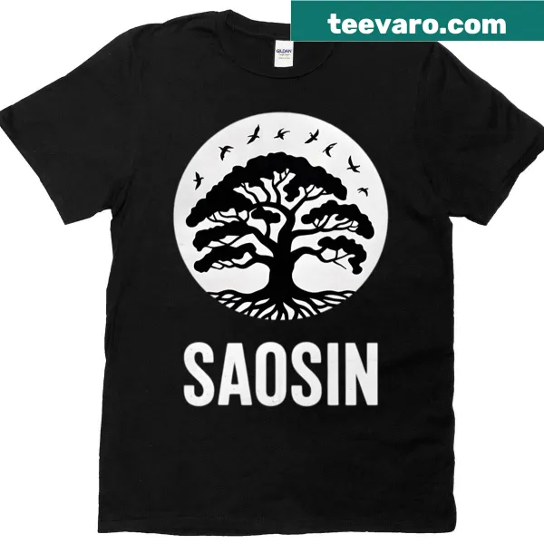 Saosin rock band t-shirt with bold typography