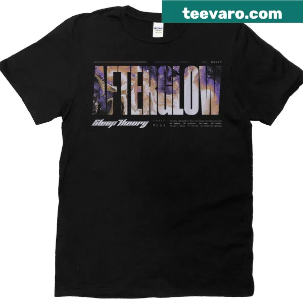 Sleep Theory Afterglow tracklist T-shirt with typographic design