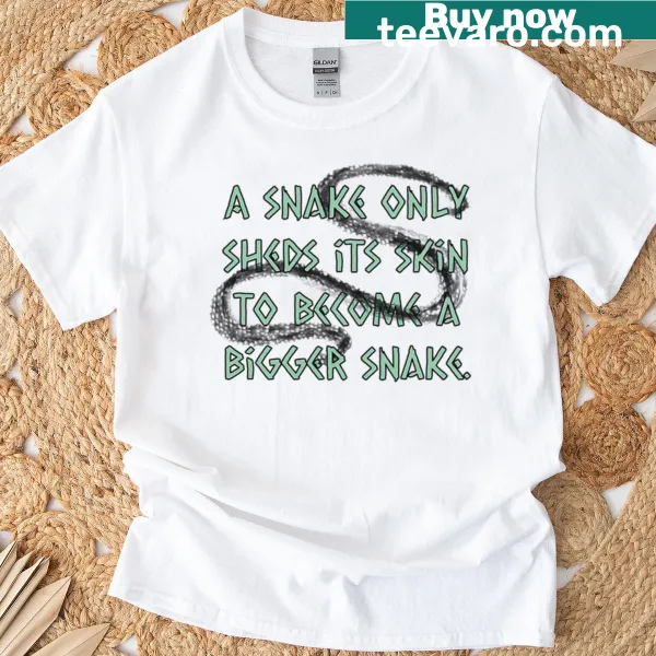 Illustrated snake design t-shirt with intricate details