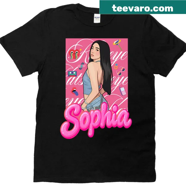 Cartoon T-shirt featuring Sophia Katseye the cat