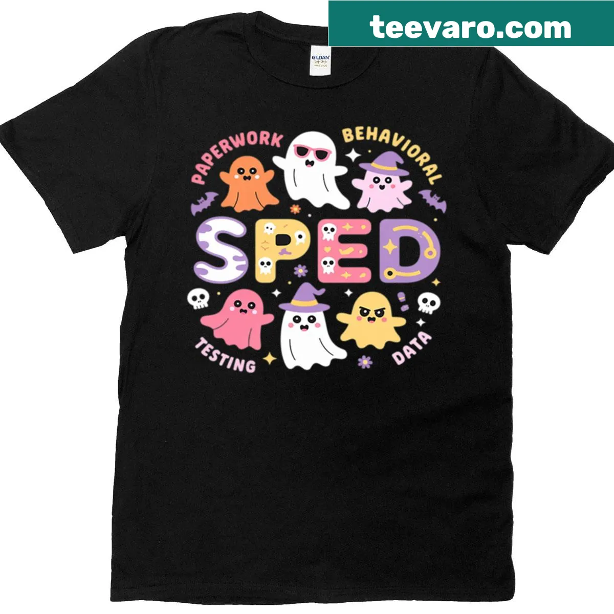 Halloween-themed T-shirt for special education teachers — on a men's t-shirt