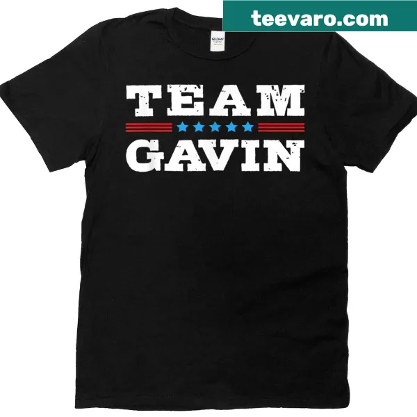 Team Gavin birthday T-shirt with playful typography