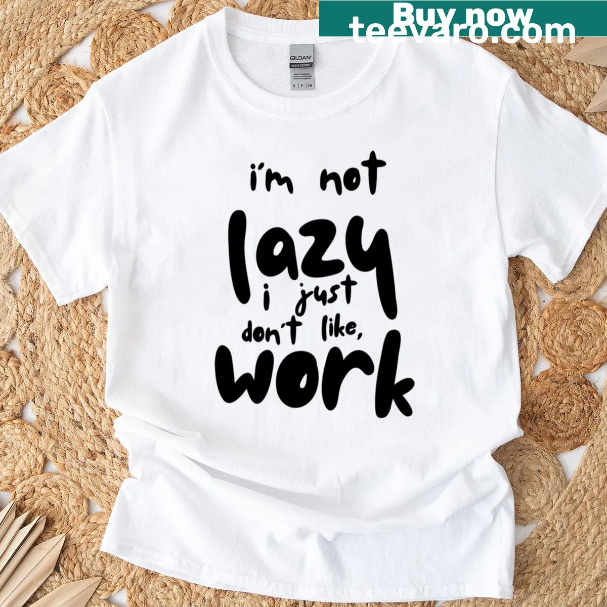 Typography T-shirt featuring the Honest Workers motto — on a men's t-shirt