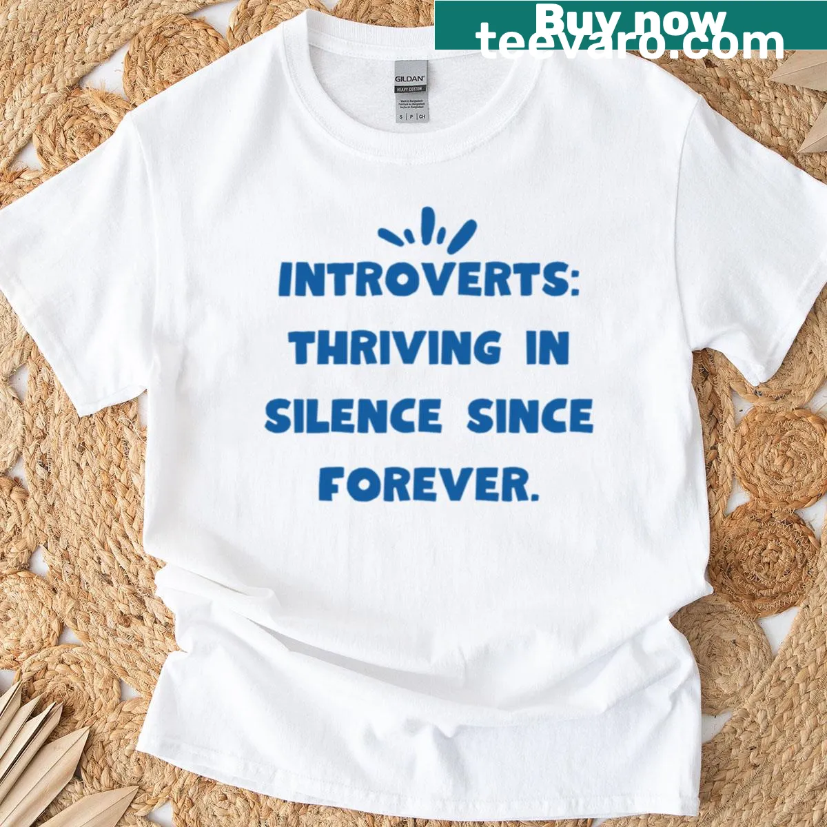 T-shirt featuring a thoughtful message about thriving in silence — on a men's t-shirt