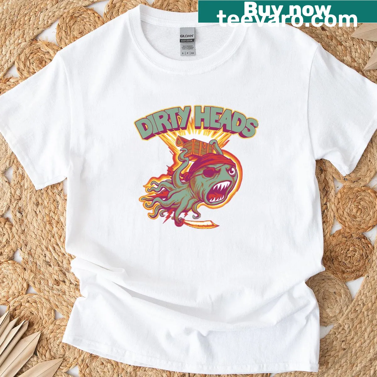 90s vintage music concert shirt with band logo — on a men's t-shirt