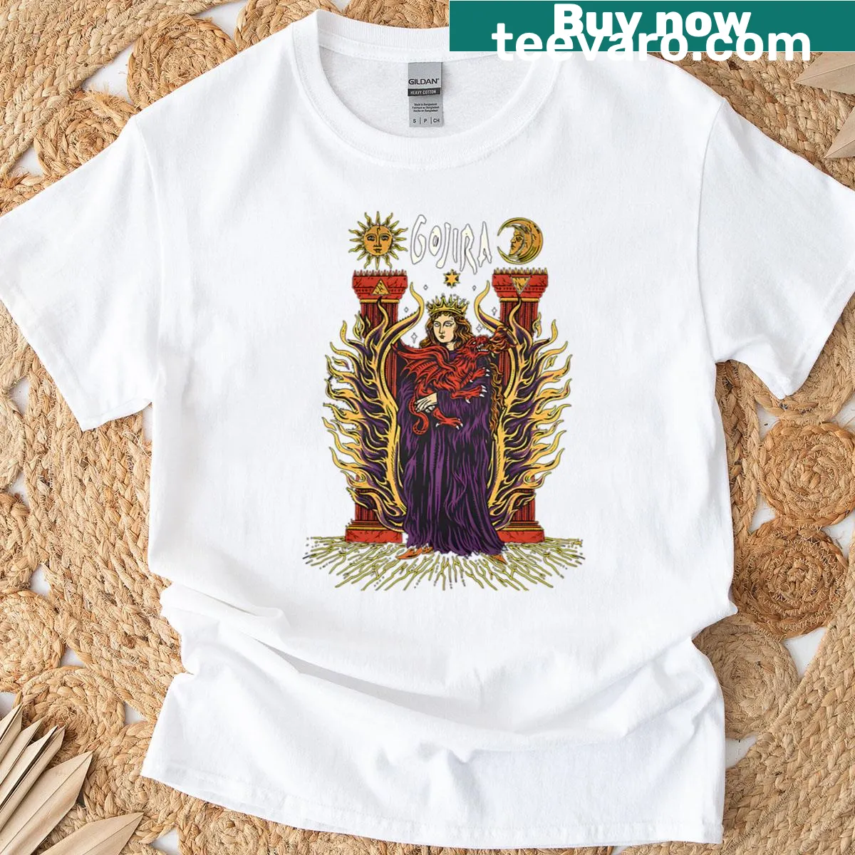 Vintage rock band logo T-shirt for music enthusiasts — on a men's t-shirt
