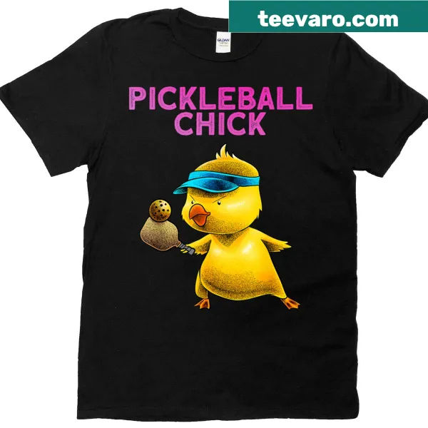 Playful pickleball graphic on a women's T-shirt