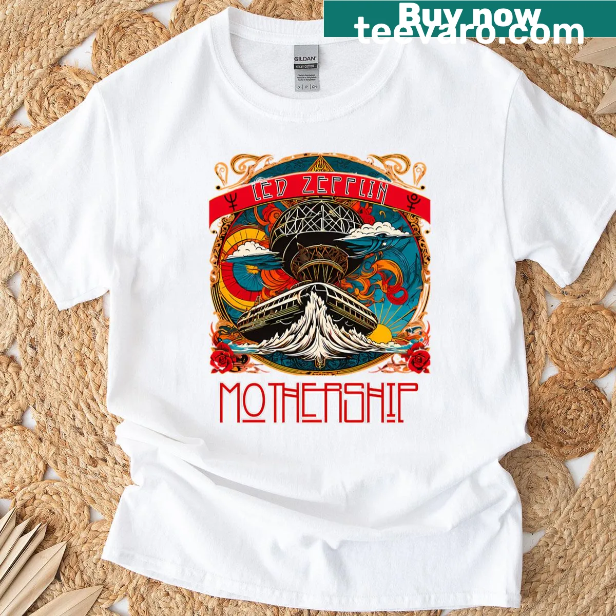 Vintage album tour logo T-shirt celebrating music history — on a men's t-shirt