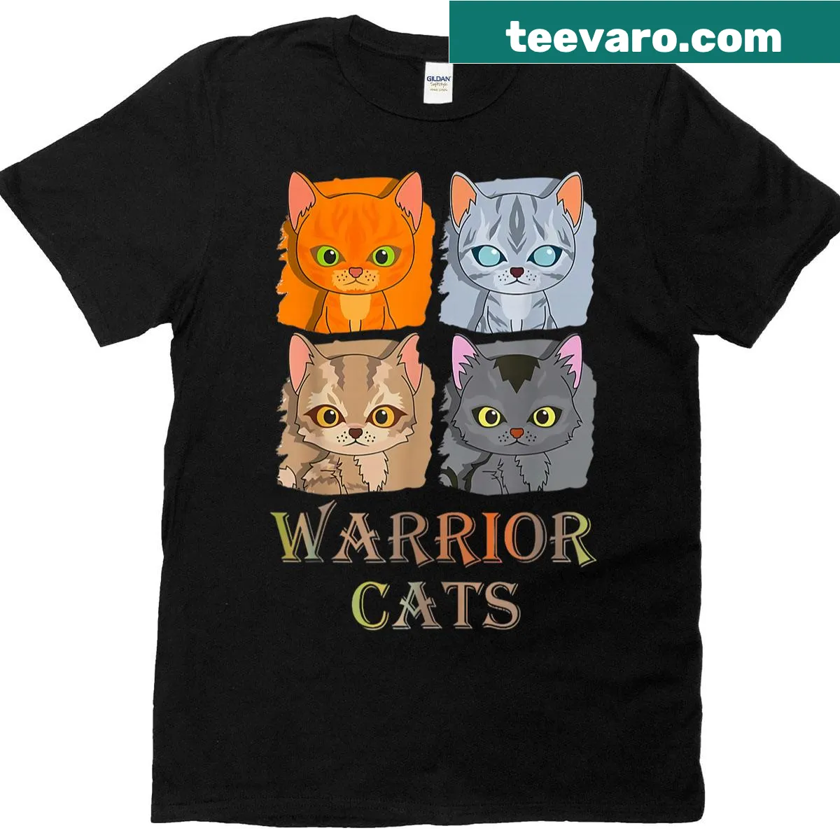 Graphic T-shirt featuring Warrior Cats design for fans — on a men's t-shirt