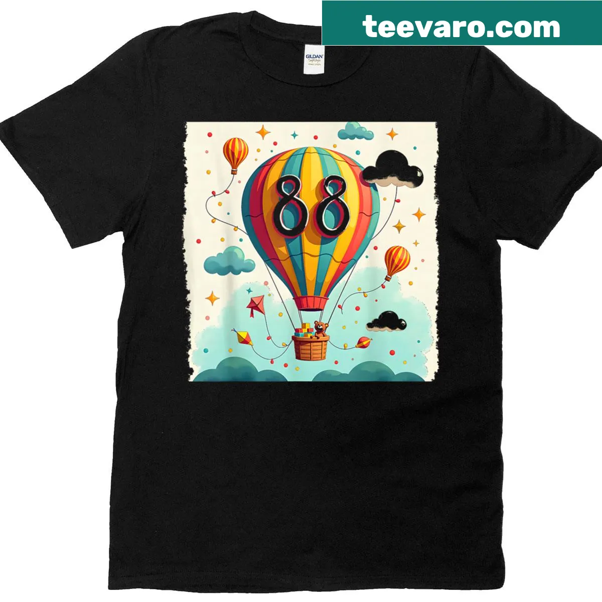 Playful typography celebrating 88 years young t-shirt — on a men's t-shirt