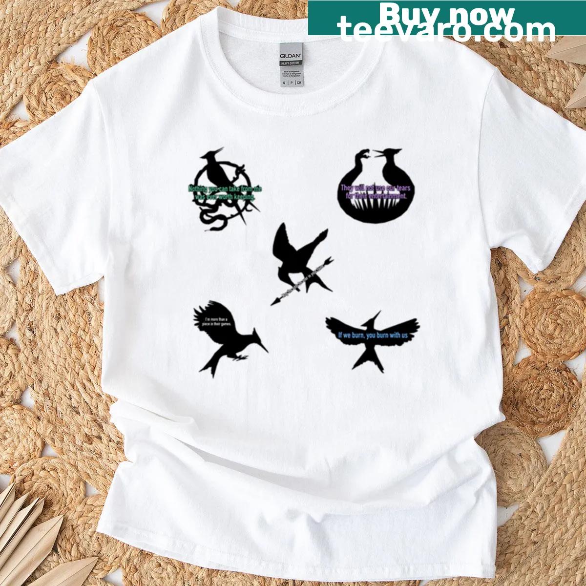 Funny T-shirt featuring quotes from Birdssnakesmovie — on a men's t-shirt