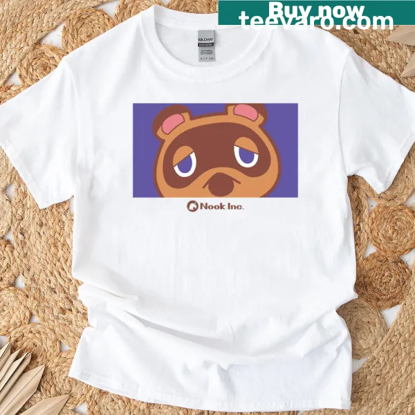Close-up panel illustration of Tom Nook from Animal Crossing