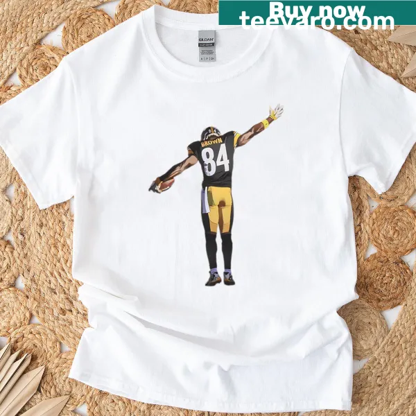 T-shirt showcasing Antonio Brown touchdown dance illustration