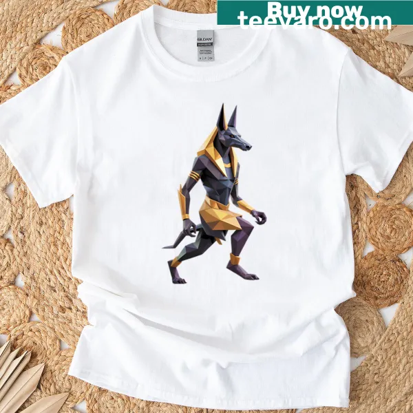 Cool low poly Anubis logo T-shirt