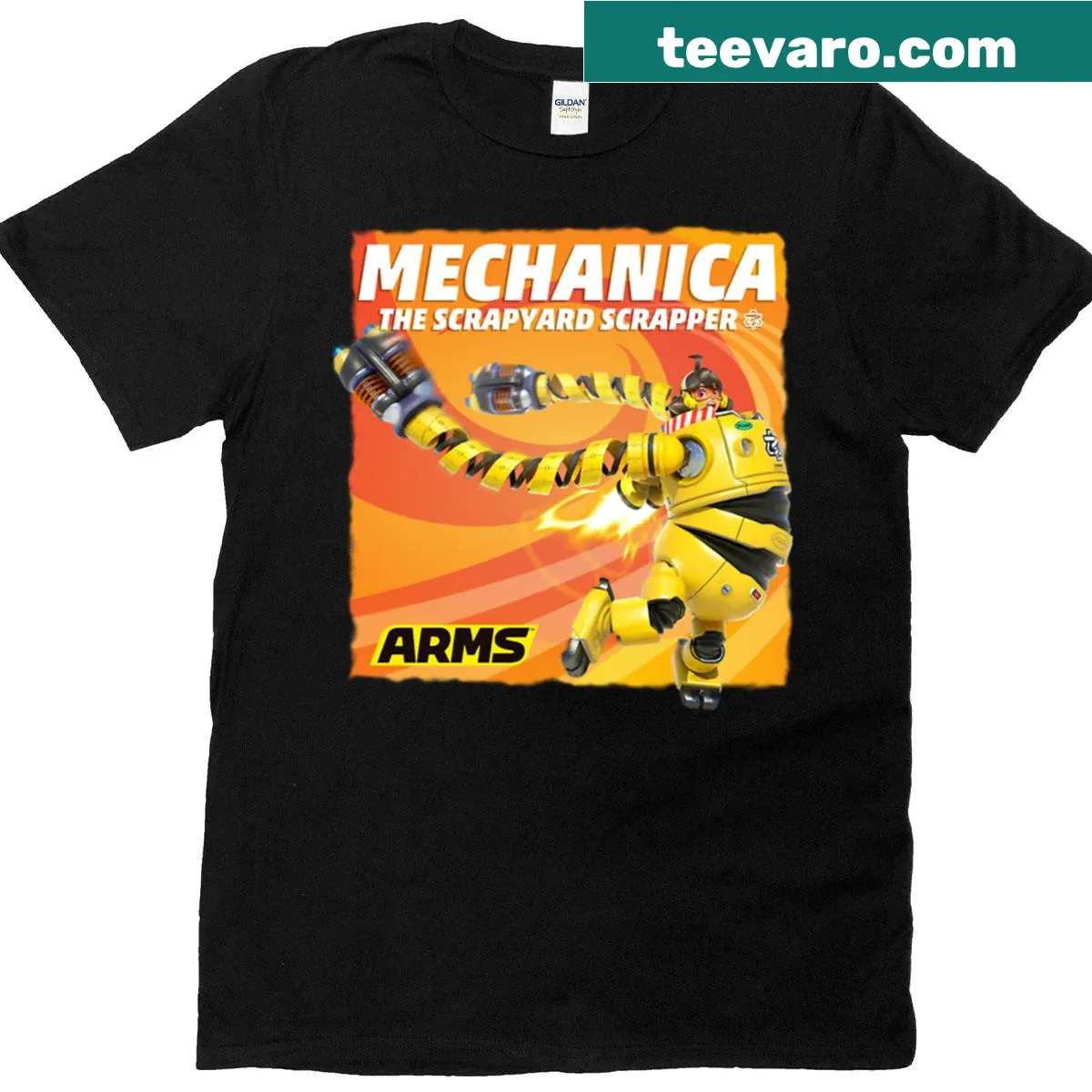Vintage-style T-shirt with a scrapyard and mechanical parts design — on a men's t-shirt