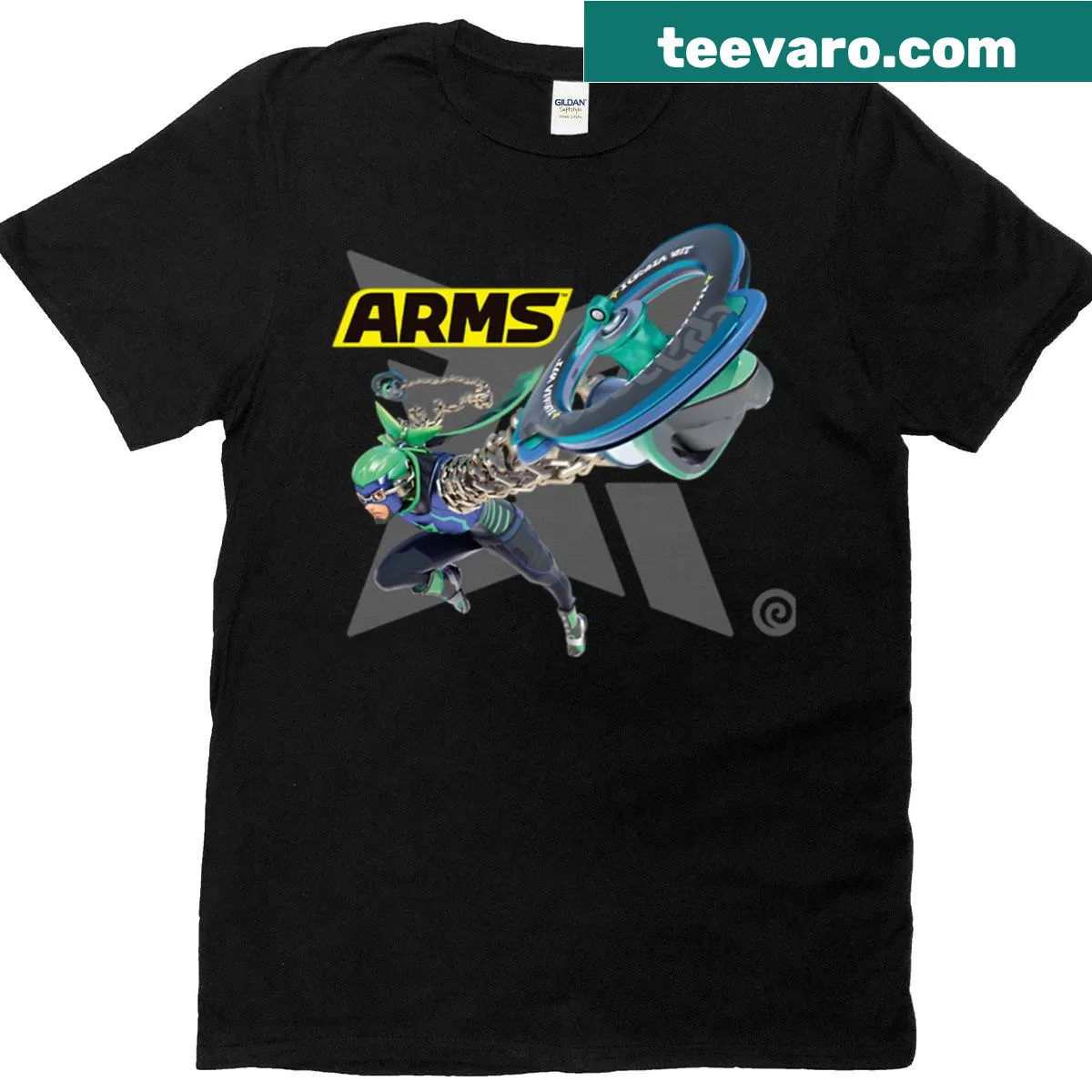 Ninjara logo T-shirt with bold graphic design — on a men's t-shirt
