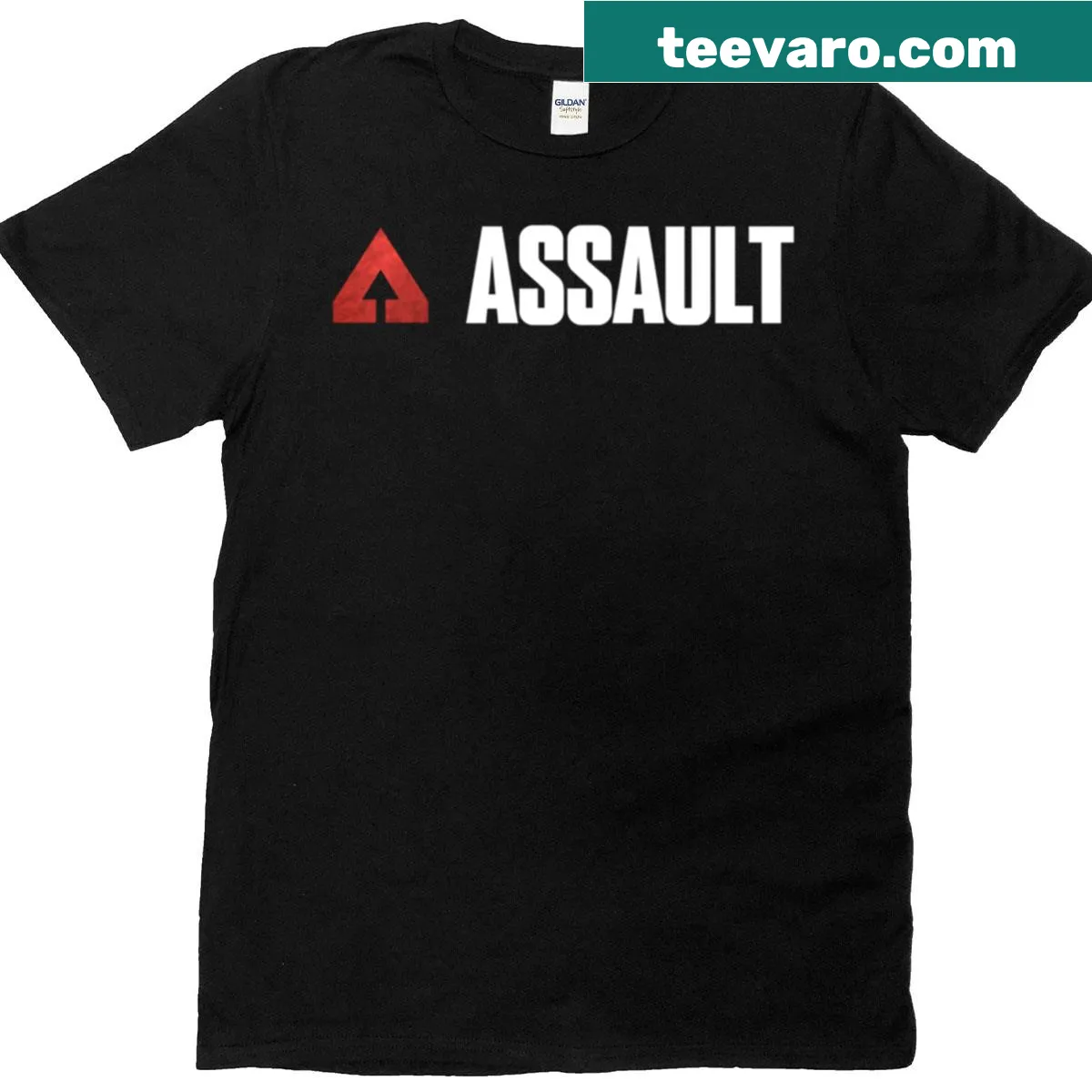 Battlefield 6 Assault class gaming T-shirt — on a men's t-shirt