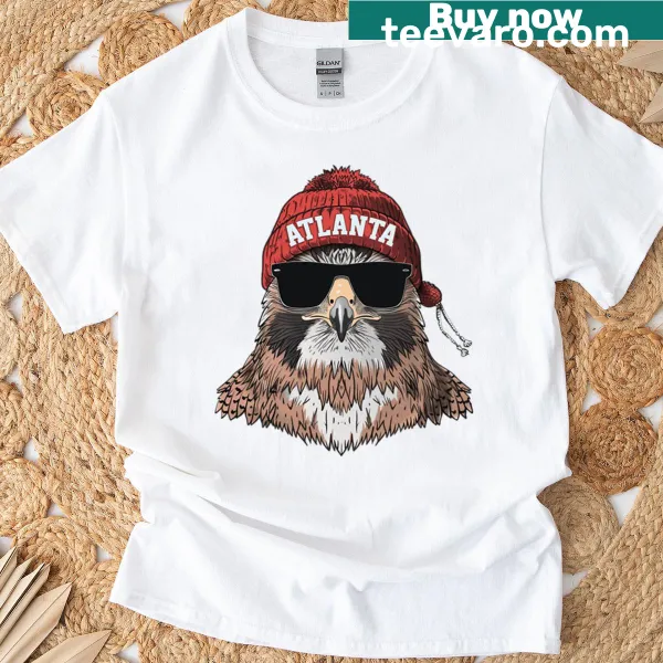 Funny Atlanta Football Fan T-shirt with hawk graphic