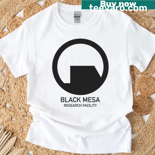 Dark Black Mesa themed t-shirt with mysterious graphic design