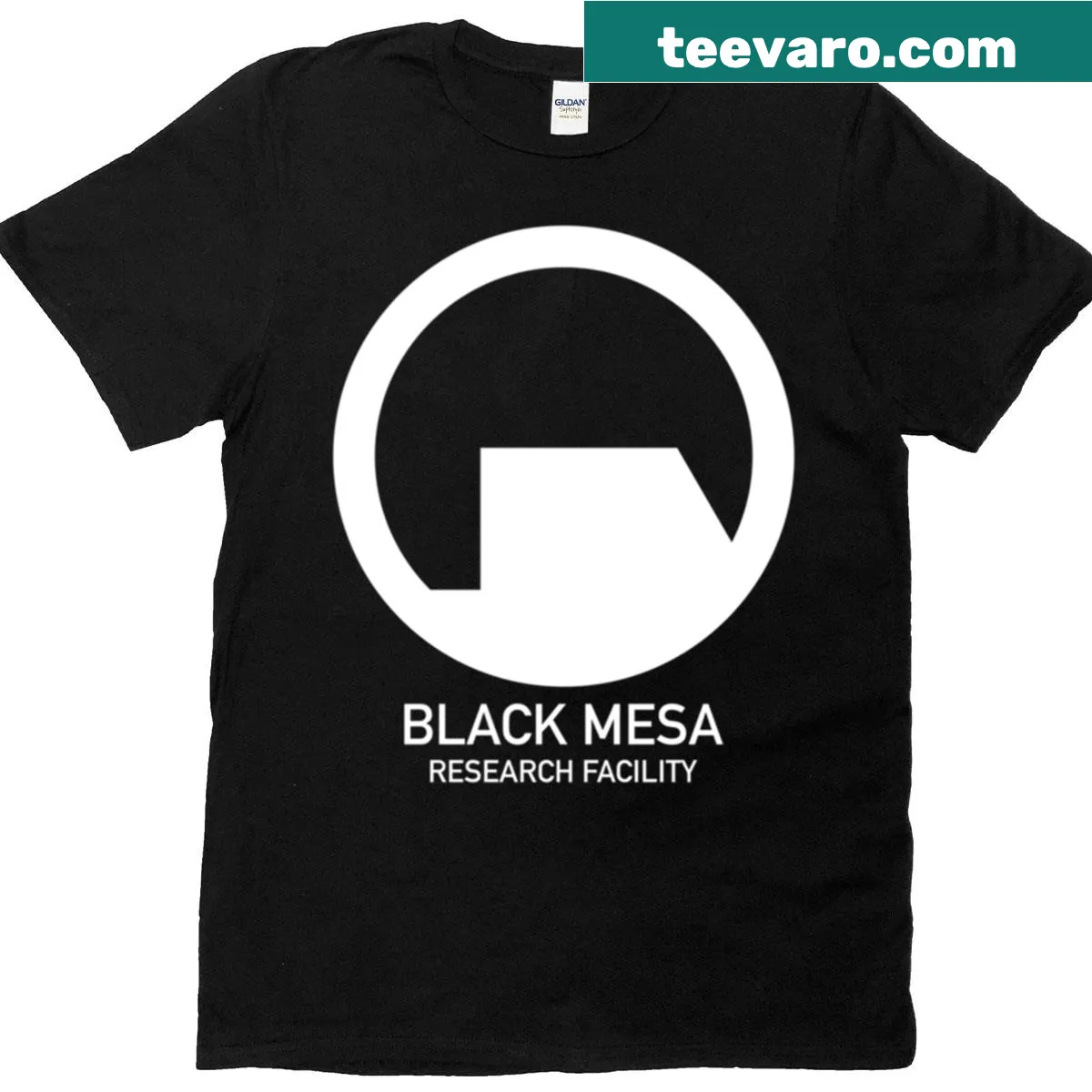 Minimalist Black Mesa inspired graphic t-shirt — on a men's t-shirt