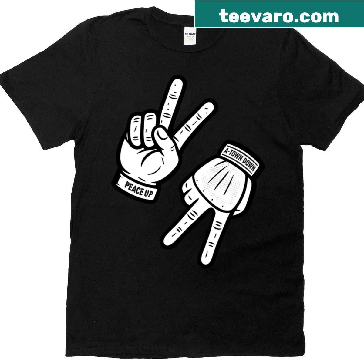 Braves themed T-shirt with a community spirit design — on a men's t-shirt