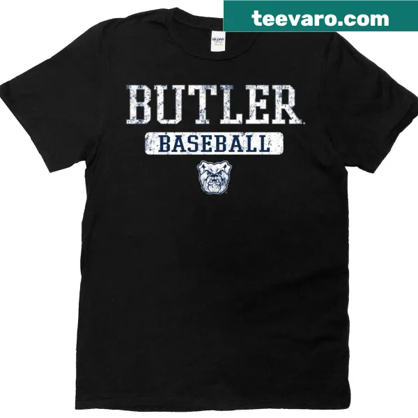 Vintage Butler Bulldogs baseball T-shirt with faded logo