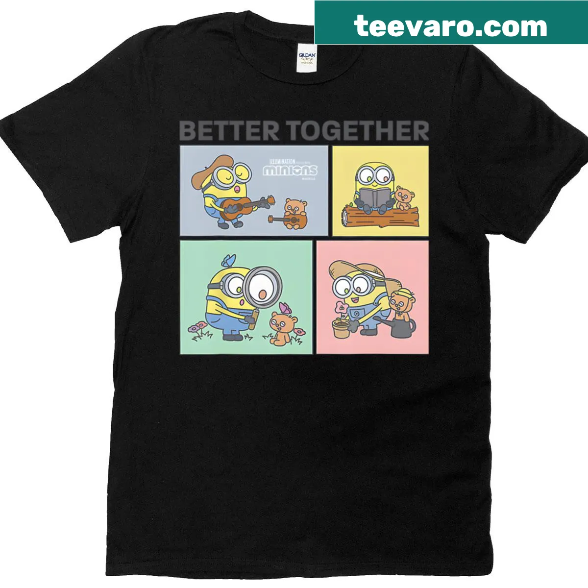 Funny cartoon banana graphic T-shirt — on a men's t-shirt