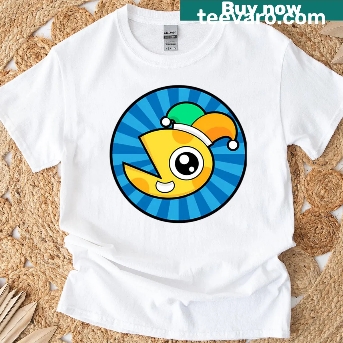 Playful cartoon design T-shirt inspired by kids' movies — on a men's t-shirt