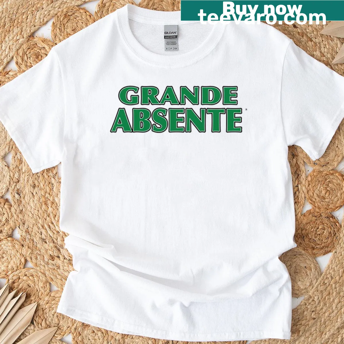 Charred Edges And Gentle Hearts T-shirt with abstract typography — on a men's t-shirt