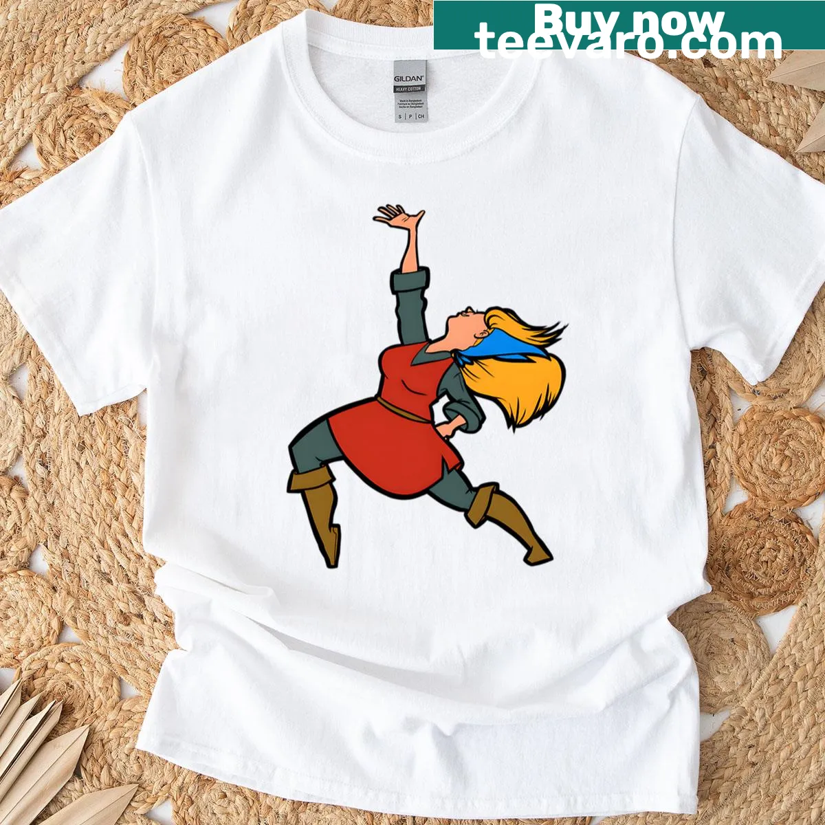 Graphic t-shirt featuring Cadence from Crypt of the Necrodancer video game — on a men's t-shirt