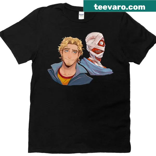 Playful T-shirt with a quirky graphic of a character mouthwashing