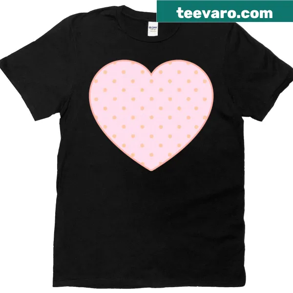 Minimalist T-shirt with a tiny polka dot boho pattern
