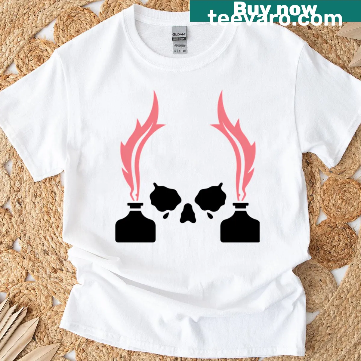 Bold logo design on a t-shirt representing empowerment — on a men's t-shirt
